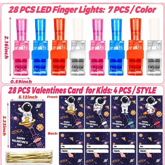 Astronaut Themed Classroom Valentines Pk Of 28 - Picture 4 of 5